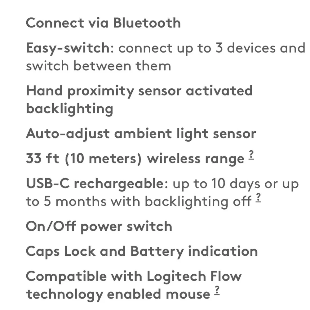Logitech MX Keys Mini for Mac in White/Pale Gray